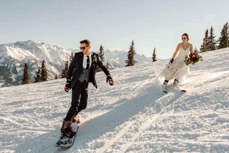 Stylish Ski Slope Adventure Wedding at AreitLounge