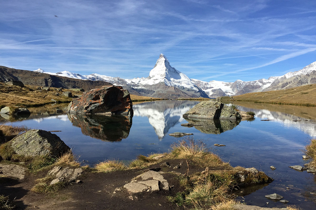 Image of the Switzerland’s iconic Matterhorn Mountain, taken from the Gornergrat
railway.